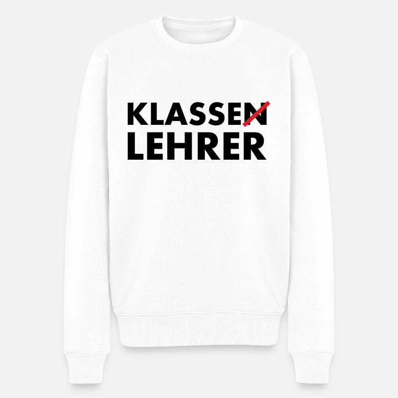Klasse Lehrer Klassenlehrer - Männer Premium Bio Pullover - Weiß