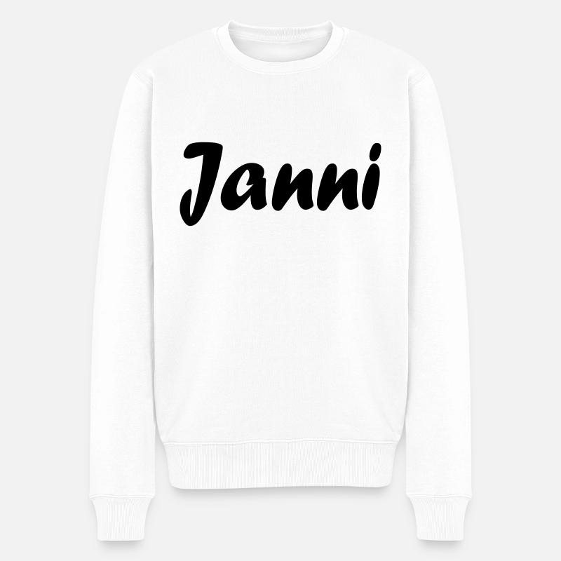 janni - Männer Premium Bio Pullover - Weiß