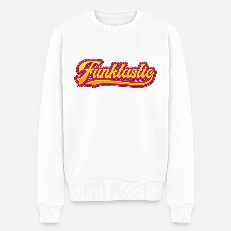 Funktastic Funk Funky - Männer Premium Bio Pullover - Weiß