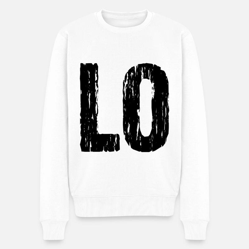 love part 1 - Männer Premium Bio Pullover - Weiß
