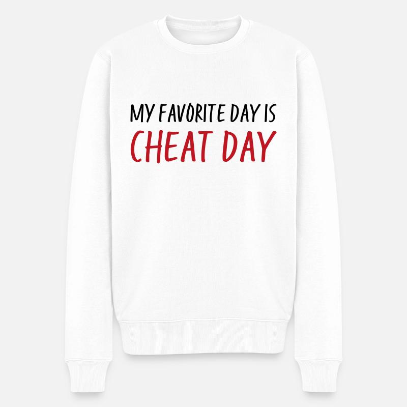 Cheat Day - Männer Premium Bio Pullover - Weiß