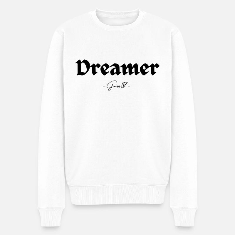 Träumer - Christian - Männer Premium Bio Pullover - Weiß