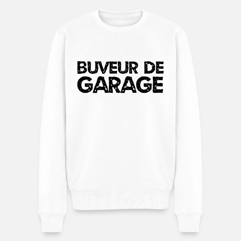 buveur de garage - Pull Premium bio Homme - blanc