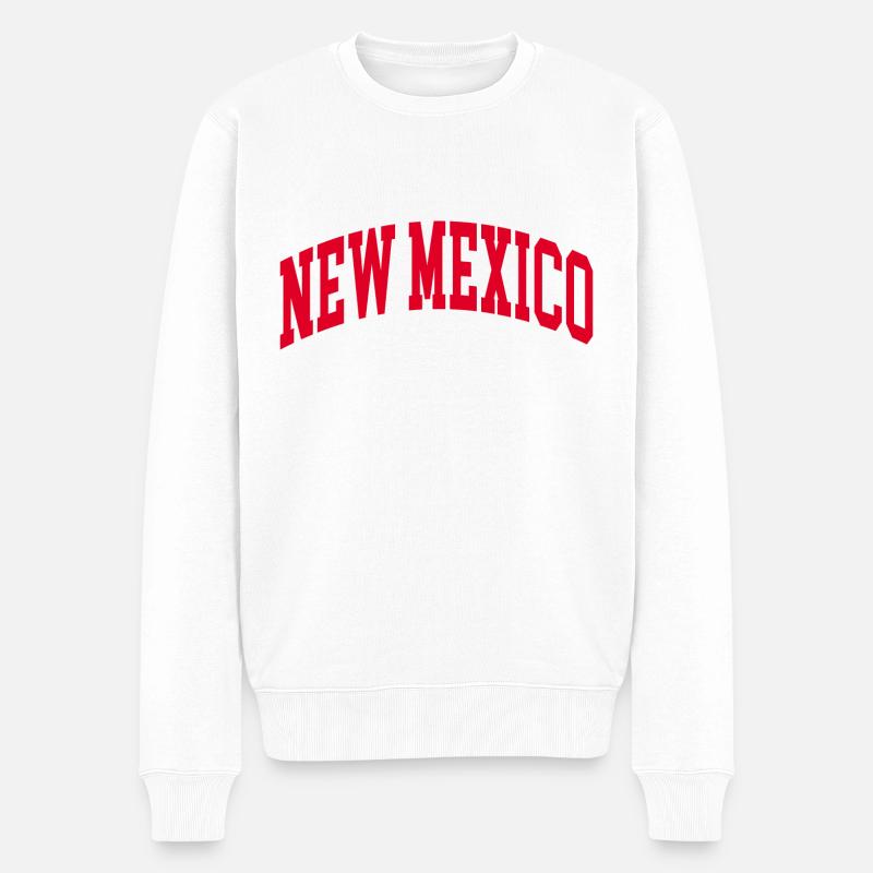 new mexico - Männer Premium Bio Pullover - Weiß