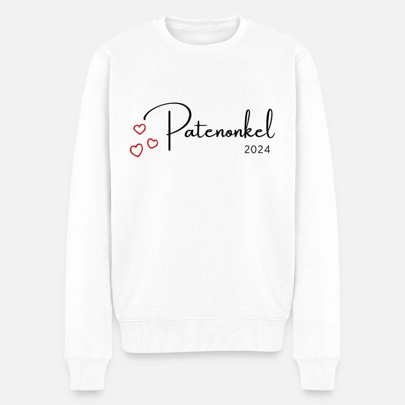 Patenonkel 2024 - Männer Premium Bio Pullover - Weiß