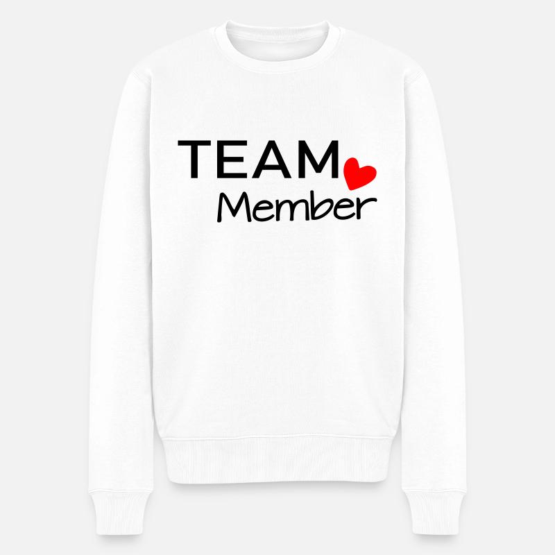Team Member - Männer Premium Bio Pullover - Weiß