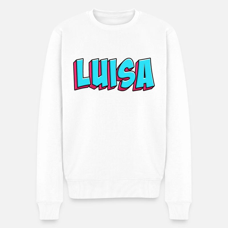 Motif du nom : Luisa - Pull Premium bio Homme - blanc