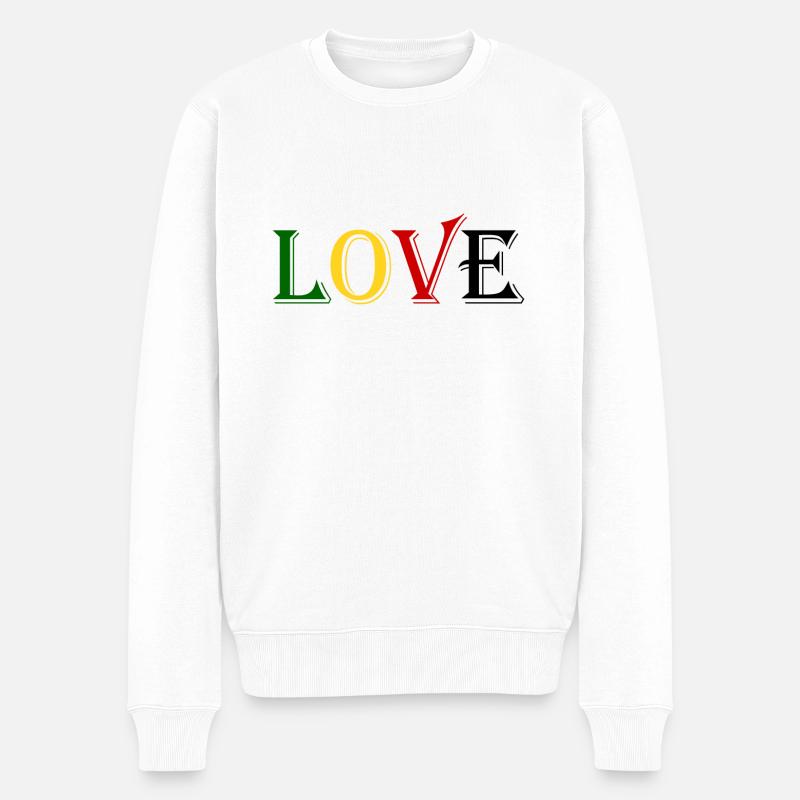 love - Pull Premium bio Homme - blanc