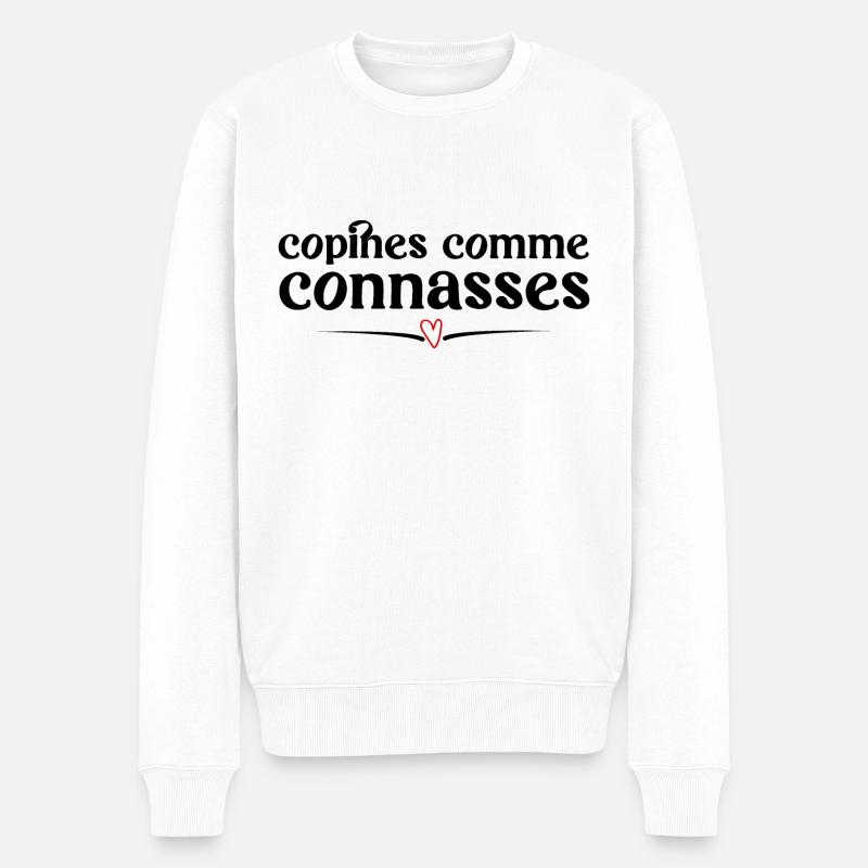 Freundinnen als - Männer Premium Bio Pullover - Weiß