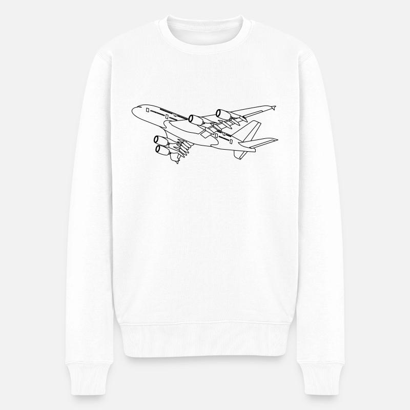 Airbus A380 - Männer Premium Bio Pullover - Weiß