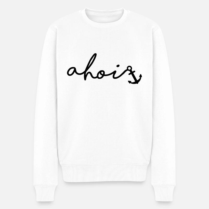 Ahoi - Männer Premium Bio Pullover - Weiß