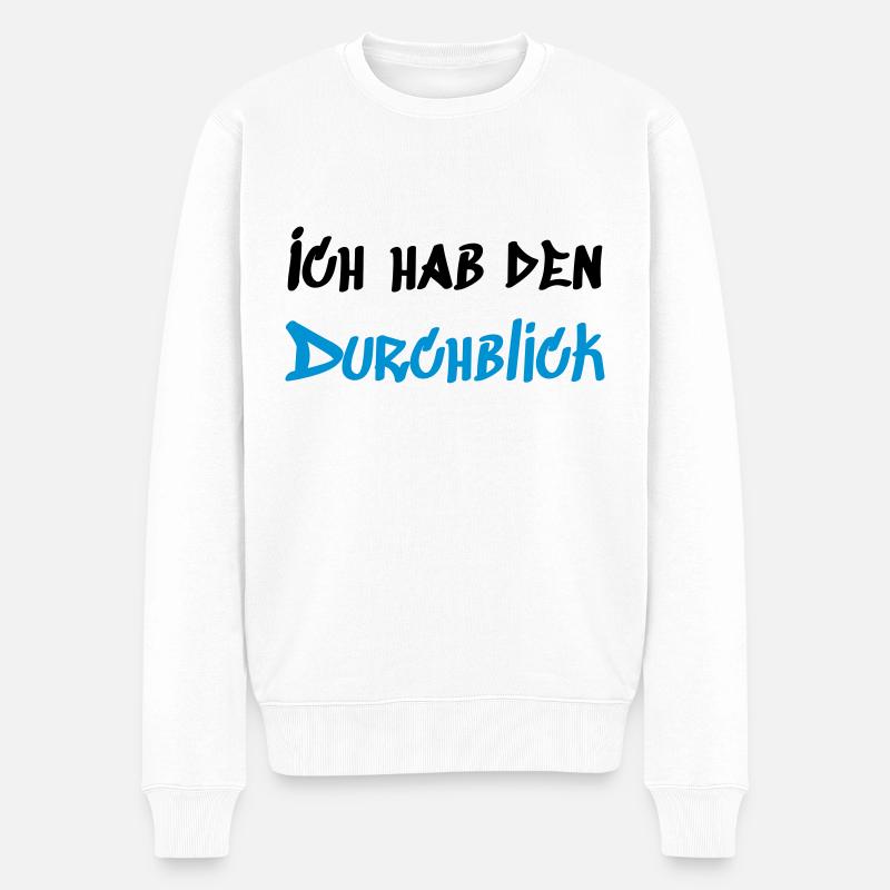 Ich hab den Durchblick - Männer Premium Bio Pullover - Weiß