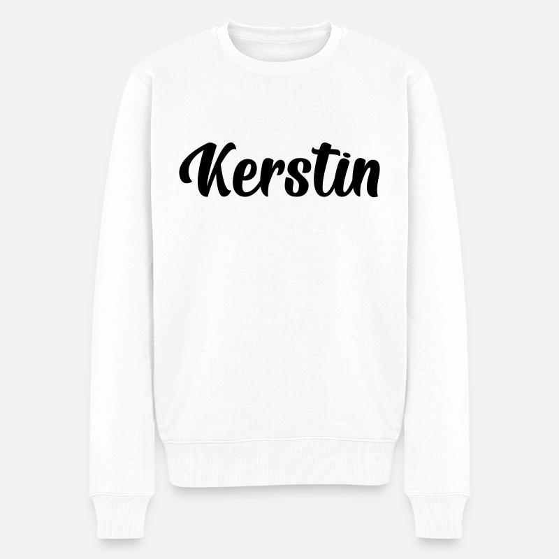 Kerstin - Männer Premium Bio Pullover - Weiß
