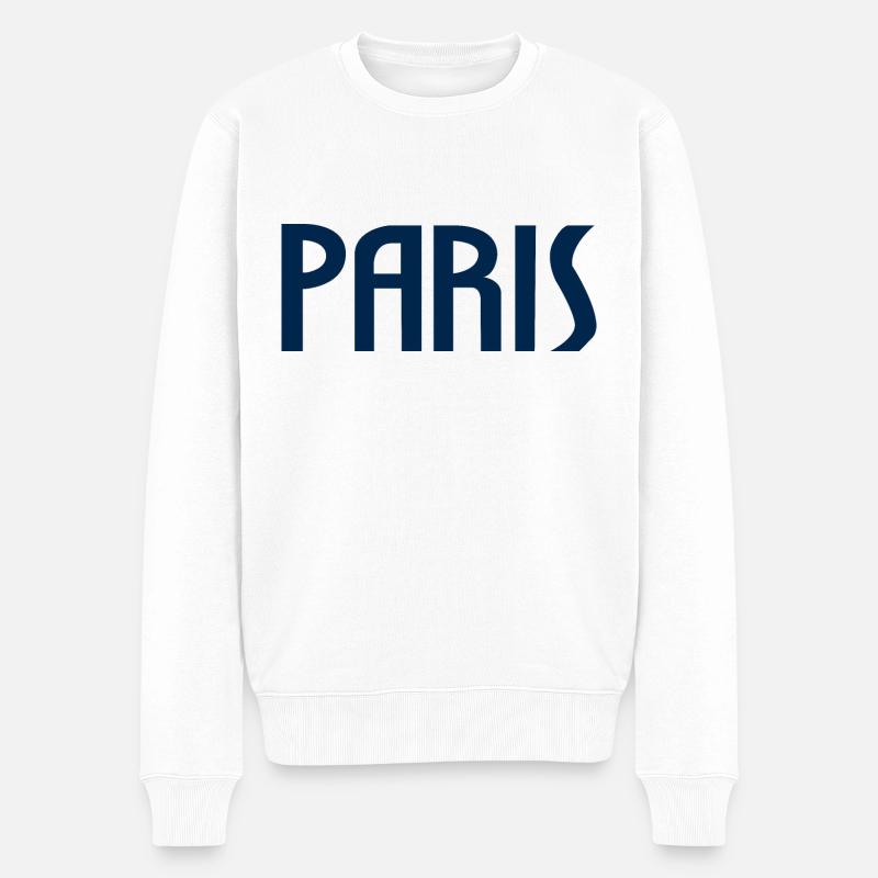 Paris - Männer Premium Bio Pullover - Weiß