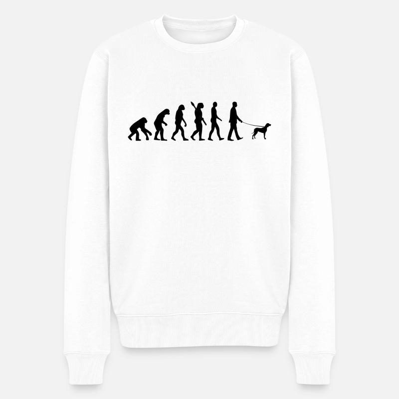 Chien Hund - Pull Premium bio Homme - blanc