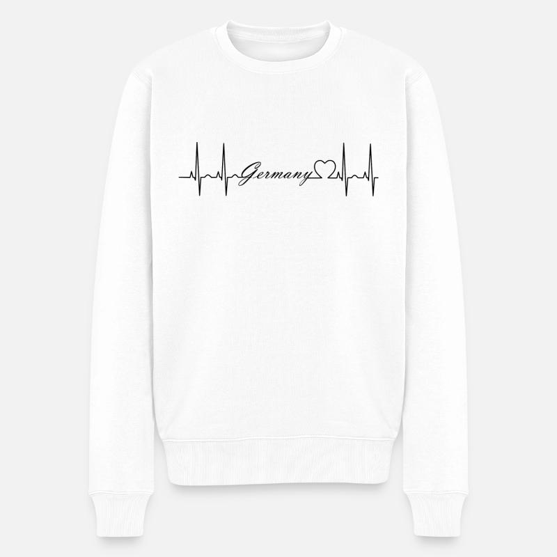 Germany - Männer Premium Bio Pullover - Weiß