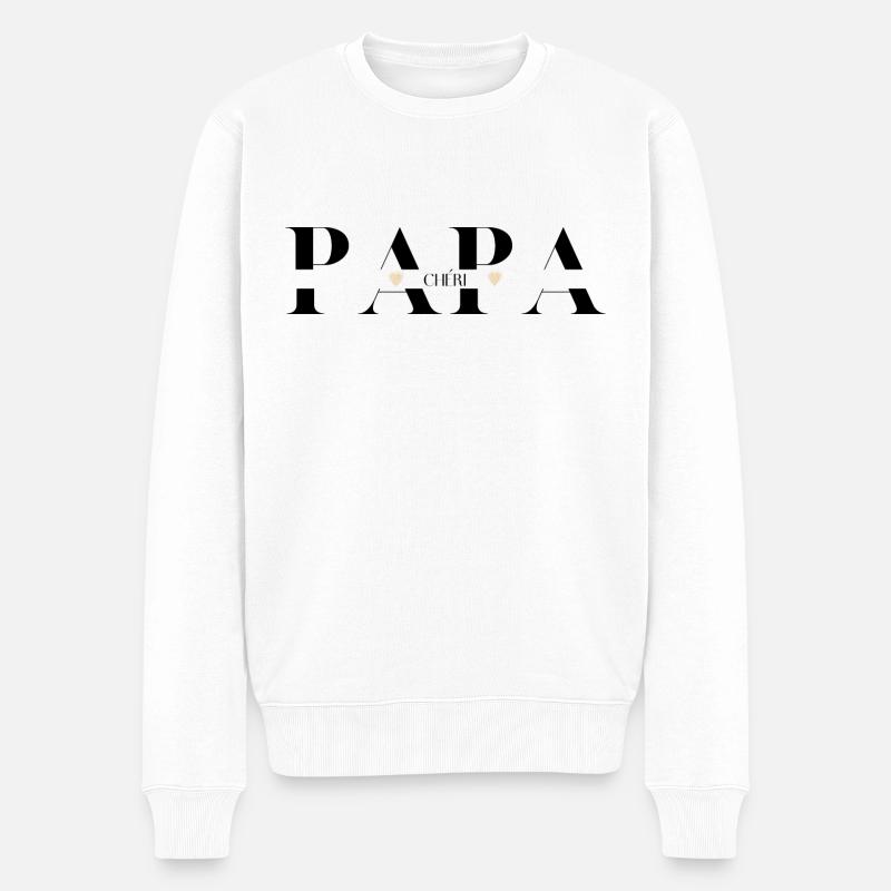 Papa chéri - Pull Premium bio Homme - blanc