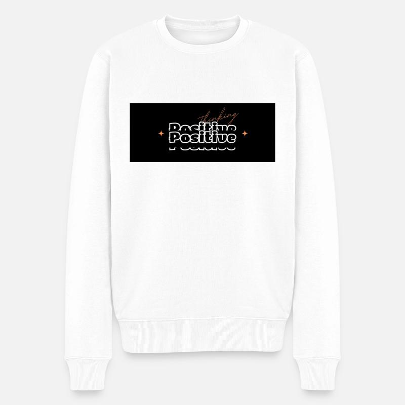 Penser positivement - Pull Premium bio Homme - blanc
