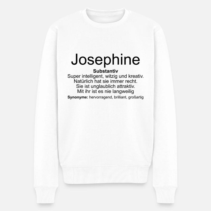 Nom Définition Joséphine - Pull Premium bio Homme - blanc