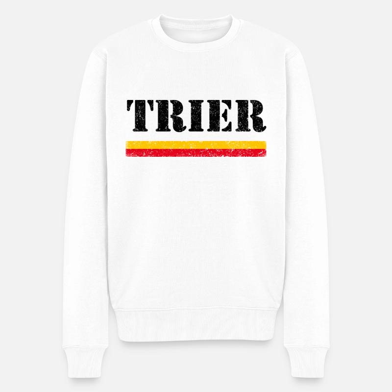 Trier - Männer Premium Bio Pullover - Weiß