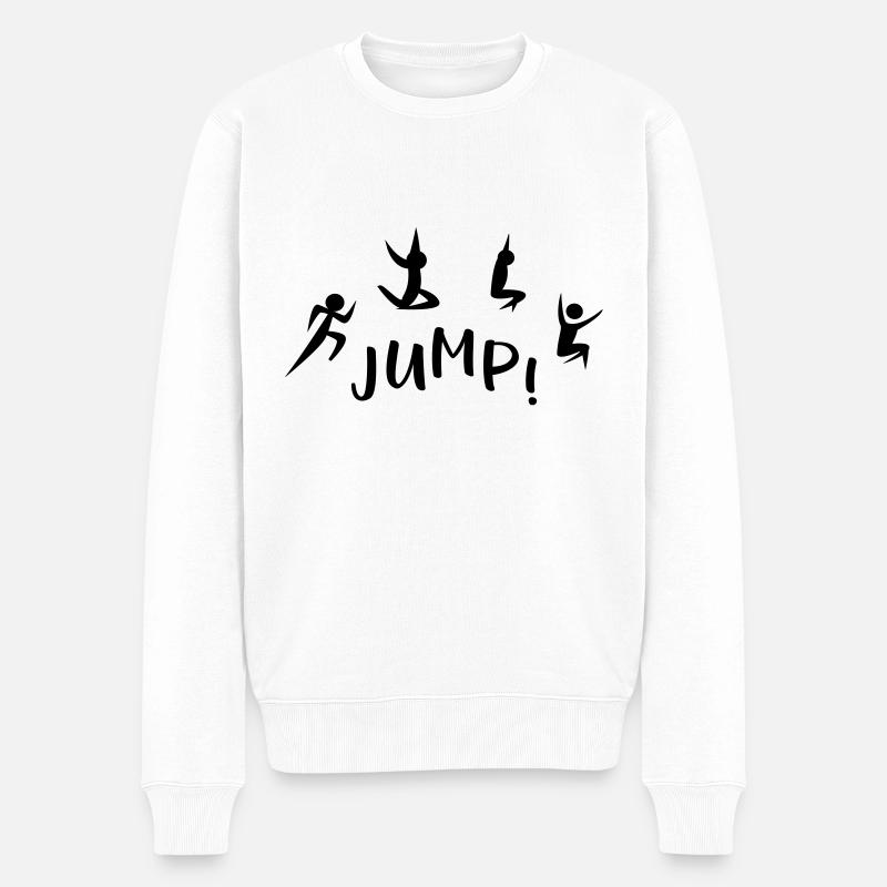 Saut en longueur - Pull Premium bio Homme - blanc