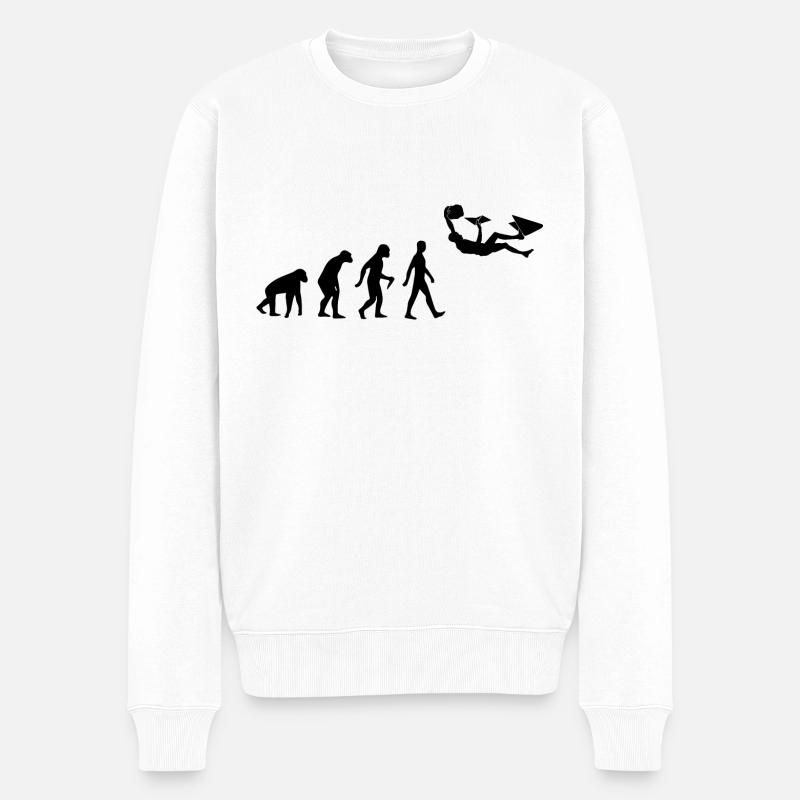 Bouldering Climbing Evolution - Men's Premium Organic Jumper - white