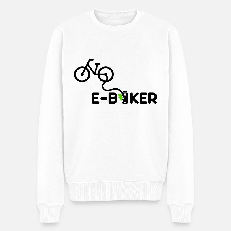 ebiker ebike e-bike - Männer Premium Bio Pullover - Weiß