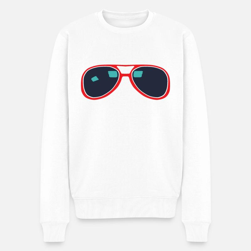 lunette de soleil - Pull Premium bio Homme - blanc