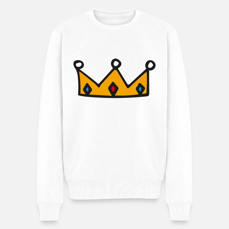Couronne - Pull Premium bio Homme - blanc