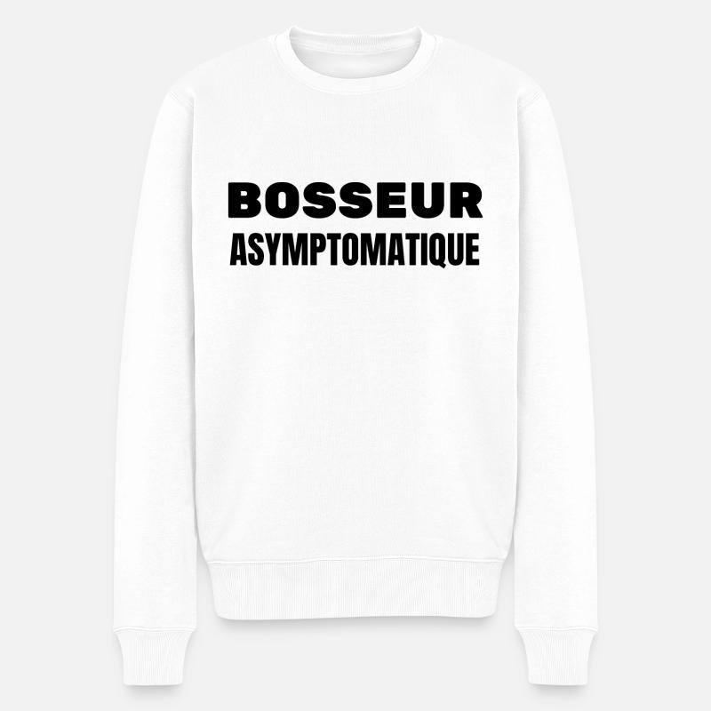 bosseur asymptomatique - Pull Premium bio Homme - blanc