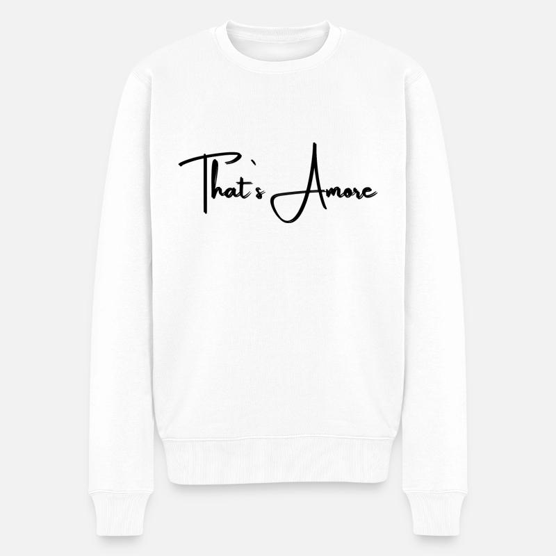That`s Amore - Männer Premium Bio Pullover - Weiß