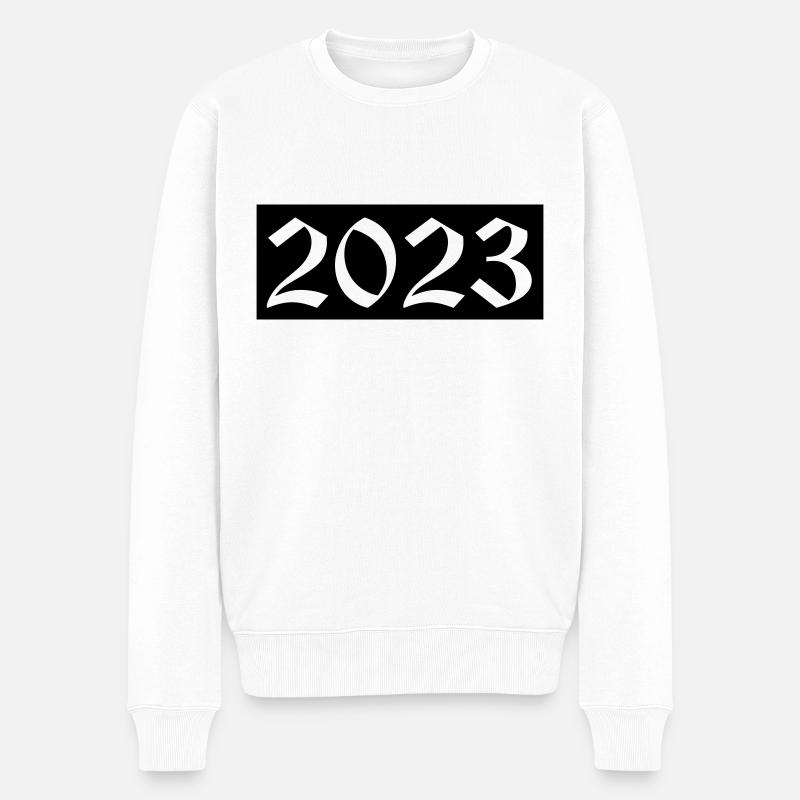 2023 - Männer Premium Bio Pullover - Weiß