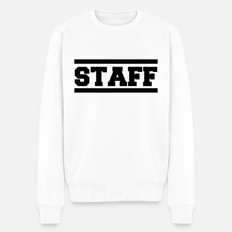 staff - Männer Premium Bio Pullover - Weiß