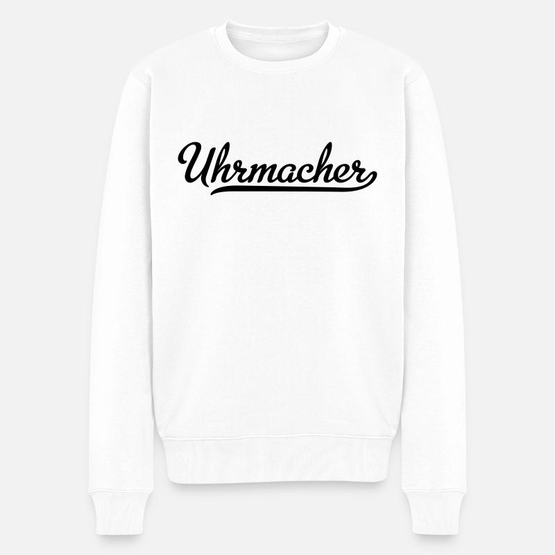 Uhrmacher - Männer Premium Bio Pullover - Weiß