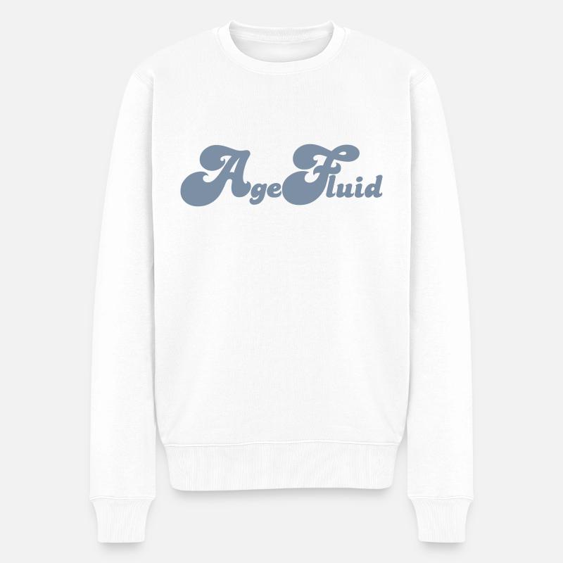 AgeFluid - Männer Premium Bio Pullover - Weiß