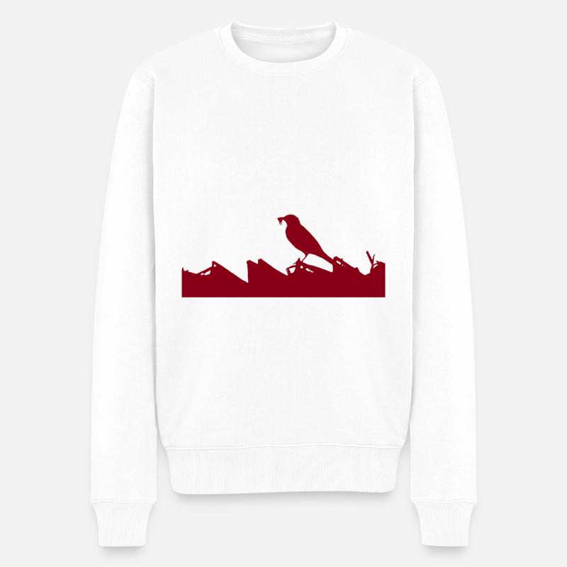 Superpouvoir : Bergeronnette des ruisseaux - Pull Premium bio Homme - blanc