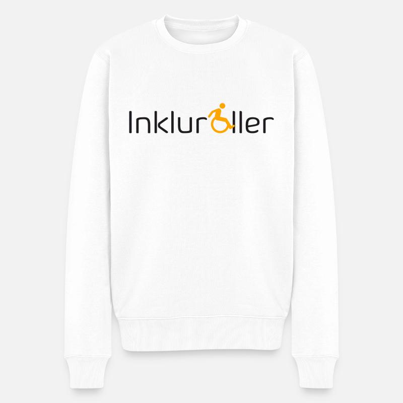 Inkluroller - Männer Premium Bio Pullover - Weiß