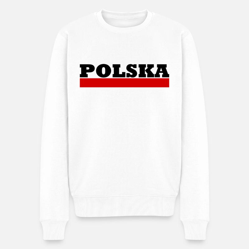 Pologne - Polska - Pologne - Pologne flag - Pull Premium bio Homme - blanc