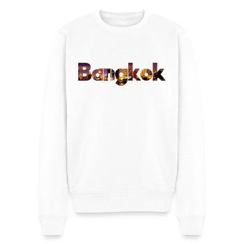 Bangkok - Männer Premium Bio Pullover - Weiß - Vorne - Thijin (182cm)