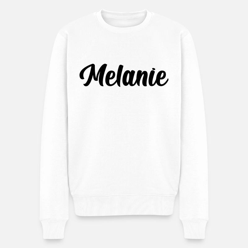 Melanie - Männer Premium Bio Pullover - Weiß
