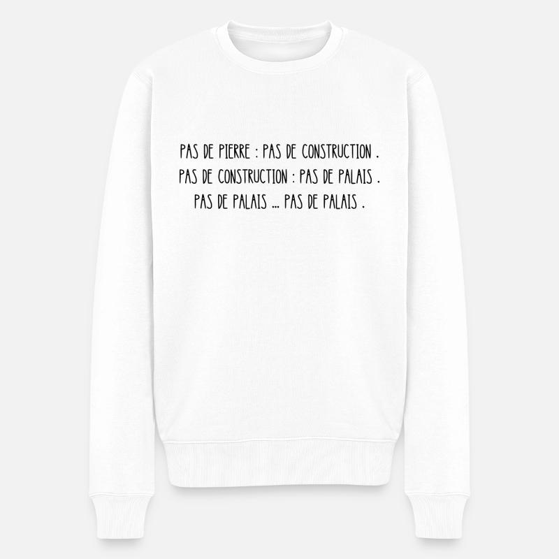 pas de palais - Pull Premium bio Homme - blanc