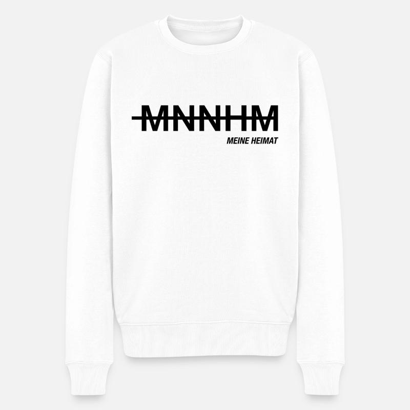 Mannheim Monnem - Männer Premium Bio Pullover - Weiß