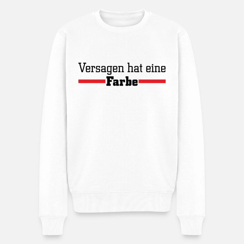 Versagen hat eine Farbe - Rot - Männer Premium Bio Pullover - Weiß