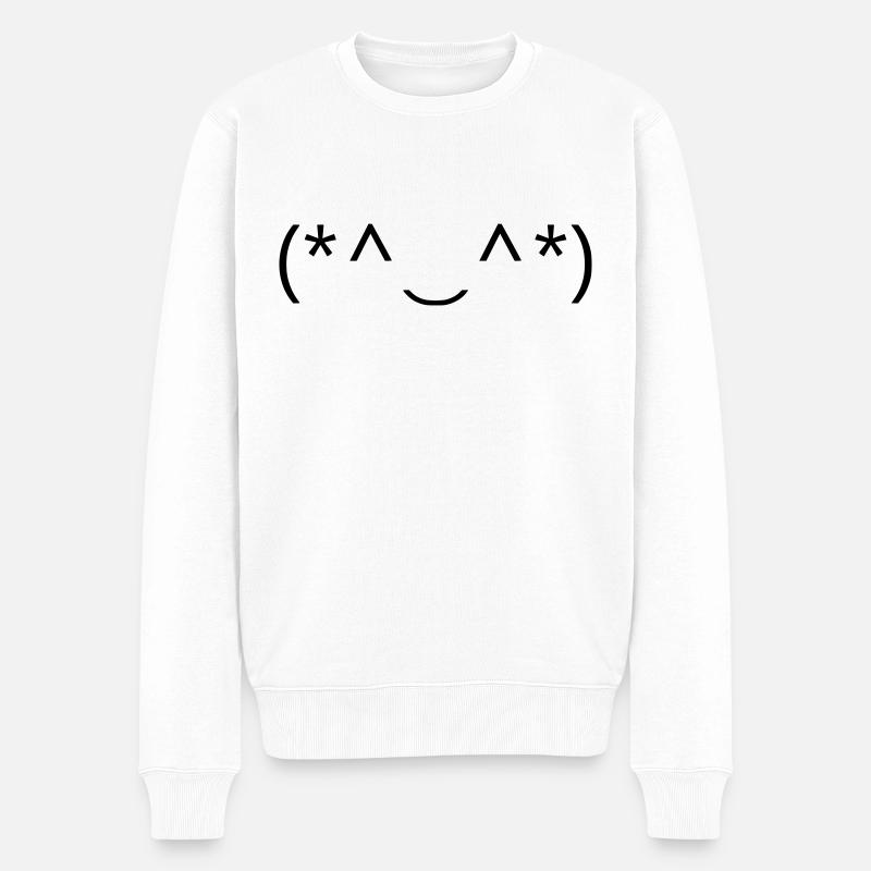 Strahle vor Glück! ✨ - Männer Premium Bio Pullover - Weiß