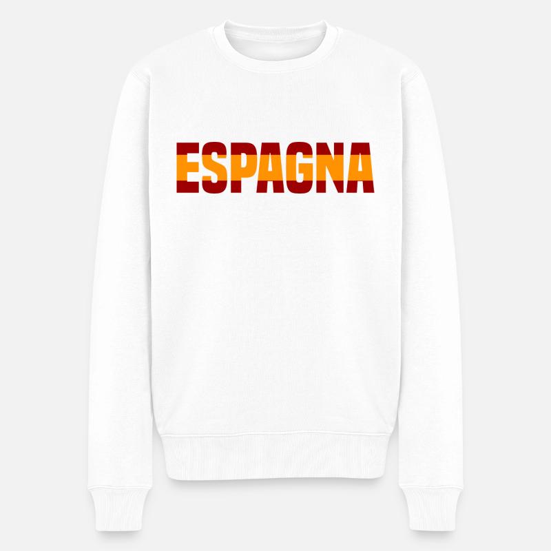Espagna Contrasté - Pull Premium bio Homme - blanc