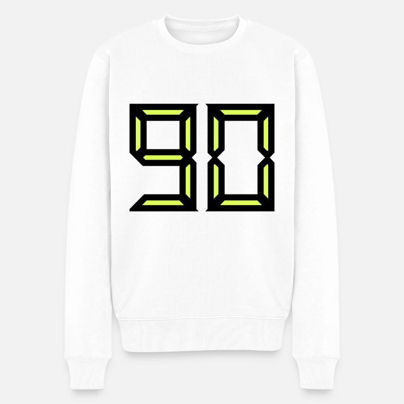 90. HAPPY BIRTHDAY. JOYEUX ANNIVERSAIRE - Pull Premium bio Homme - blanc