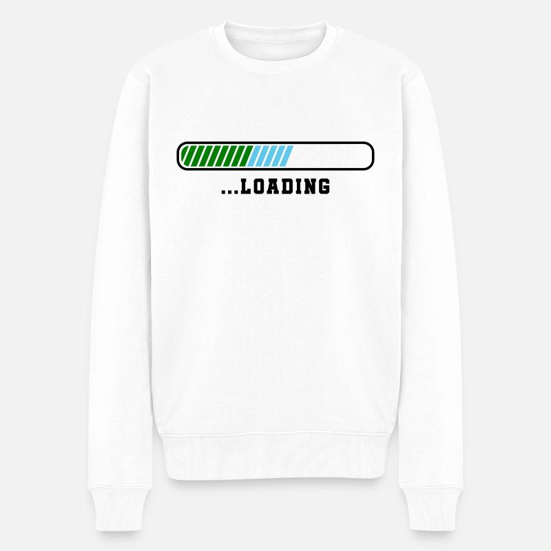 loading - Männer Premium Bio Pullover - Weiß