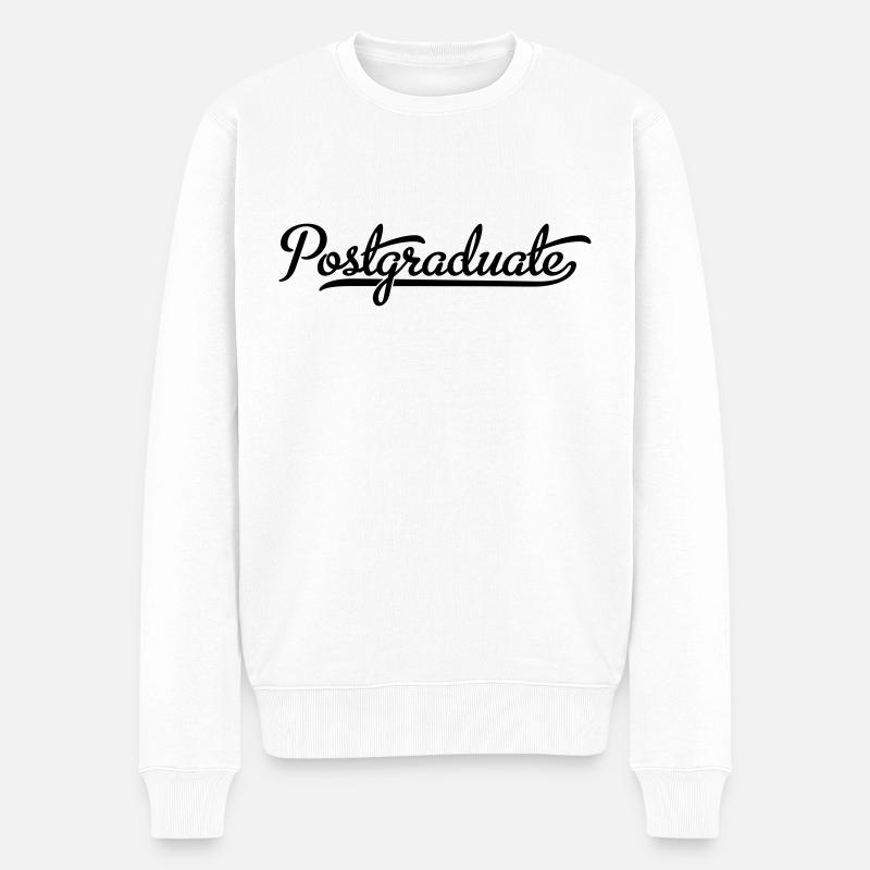 Postgraduate - Männer Premium Bio Pullover - Weiß