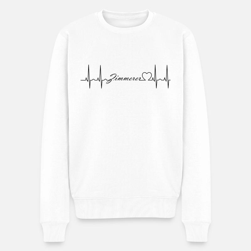 Zimmerer - Männer Premium Bio Pullover - Weiß