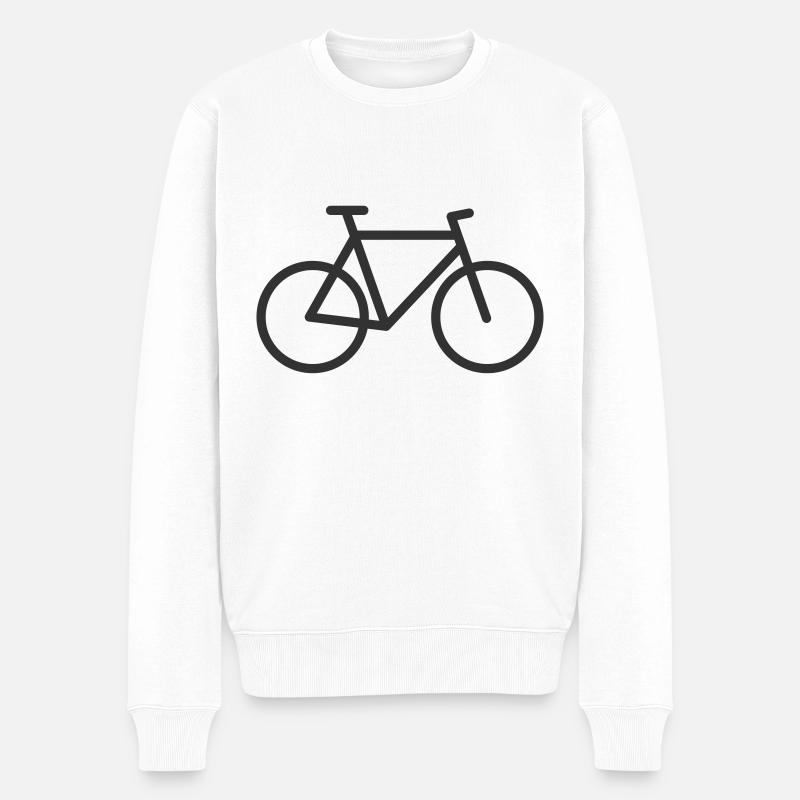 FAHRRAD-SYMBOL - Männer Premium Bio Pullover - Weiß